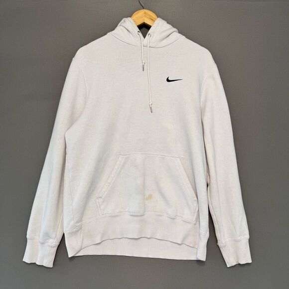 Nike Other - Nike White Essential Pullover Hoodie Size Large Cotton Blend